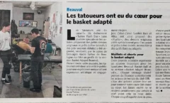 Les tatoueurs ont du cœur pour le basket adapté